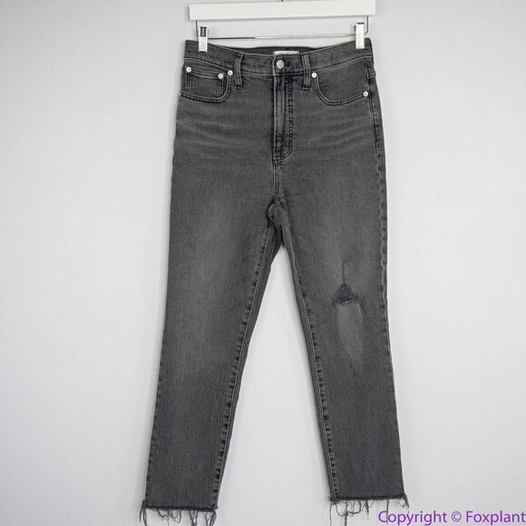 Madewell Perfect Vintage Jean in Cosner Wash: Knee-Rip Edition, women's size 27 - Picture 3 of 15